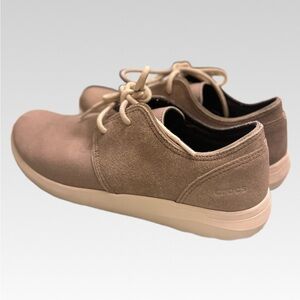 CROCS men’s Tan Suede  Shoes size  size 11